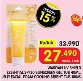 Promo Harga Promo Wardah UV Shield dan Jelly Facial Foam  - Superindo