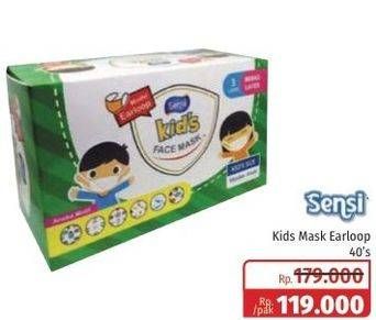 Promo Harga SENSI Kids Mask Headloop 40 pcs - Lotte Grosir