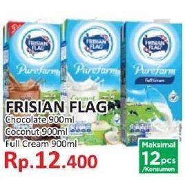 Promo Harga FRISIAN FLAG Susu UHT Purefarm Cokelat, Coconut, Full Cream 900 ml - Yogya