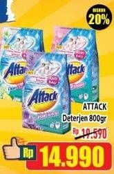 Promo Harga ATTACK Easy Detergent Powder 800 gr - Hypermart