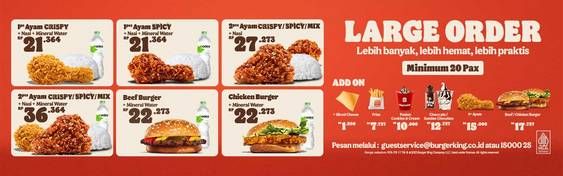 Promo Harga Large Order  - Burger King