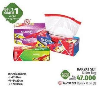 Promo Harga RAKYAT SET Slider Bag 20 pcs - LotteMart