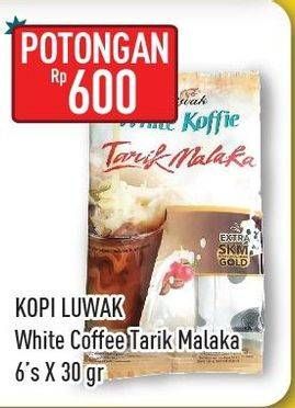 Promo Harga Luwak White Koffie per 6 sachet 30 gr - Hypermart