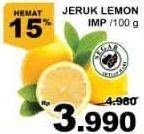 Promo Harga Jeruk Lemon per 100 gr - Giant