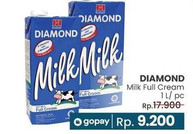 Promo Harga DIAMOND Milk UHT Full Cream 1 ltr - LotteMart