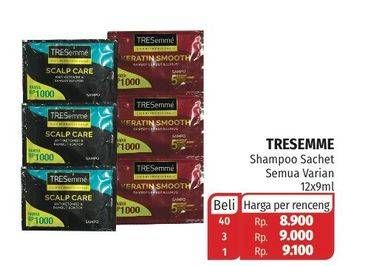 Promo Harga TRESEMME Shampoo All Variants per 12 pcs 9 ml - Lotte Grosir