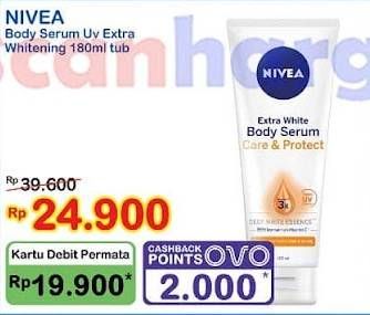 Promo Harga Nivea Body Serum Extra White Care Protect 180 ml - Indomaret