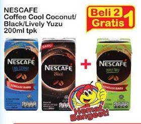 Promo Harga Nescafe Ready to Drink Cool Coconut, Black, Lively Yuzu per 2 pcs 200 ml - Indomaret