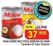 Promo Harga MALEE Canned Fruit Longan, Rambutan 565 gr - Superindo