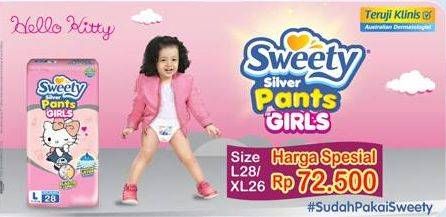 Promo Harga Sweety Silver Pants Girls L28, XL26  - Indomaret