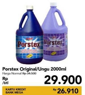 Promo Harga YURI PORSTEX Pembersih Porselen Biru, Fresh Lilac 2000 ml - Carrefour
