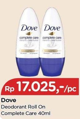 Promo Harga Dove Deo Roll On Complete Care 40 ml - TIP TOP