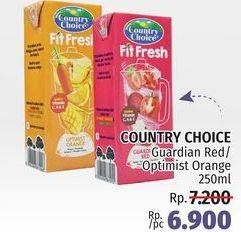 Promo Harga Country Choice Fit Fresh Juice Guardian Red, Optimist Orange 250 ml - LotteMart