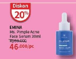 Promo Harga Emina Ms Pimple Acne Solution Face Serum 30 ml - Guardian