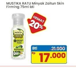 Promo Harga Mustika Ratu Minyak Zaitun Skin Firming Nutrition 75 ml - Indomaret