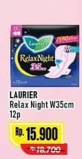 Promo Harga Laurier Relax Night 35cm 12 pcs - Alfamart