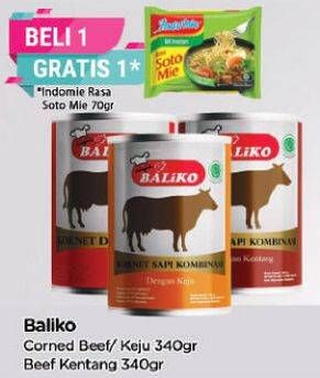 Promo Harga BALIKO Corned Beef Original, Potato, Cheese 340 gr - TIP TOP