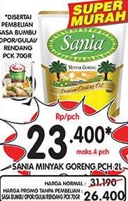 Promo Harga SANIA Minyak Goreng 2000 ml - Superindo