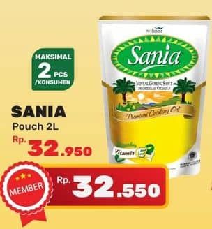 Promo Harga Sania Minyak Goreng 2000 ml - Yogya