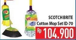 Promo Harga 3M SCOTCH BRITE Cotton Mop Set ID-70  - Hypermart