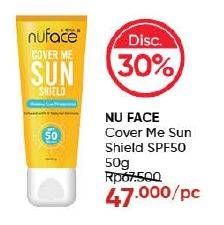Promo Harga Nuface Cover Me Sun Shield SPF 50 PA++++ 50 gr - Guardian