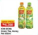Promo Harga Ichi Ocha Minuman Teh Original, Honey 450 ml - Alfamart