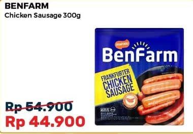 Promo Harga Benfarm Frankfurter Sausage Chicken 300 gr - Alfamart