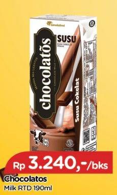 Promo Harga CHOCOLATOS Chocolate Ready To Drink 190 ml - TIP TOP