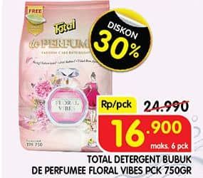 Promo Harga Total Detergent Powder de Perfumee 750 gr - Superindo