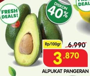 Promo Harga Alpukat Pangeran per 100 gr - Superindo