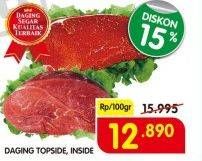 Promo Harga Daging Inside/ Topside Sapi per 100 gr - Superindo