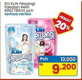 Promo Harga So Klin Pewangi All Variants 800 ml - Indomaret