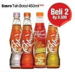 Promo Harga SOSRO Teh Botol per 2 botol 450 ml - Carrefour