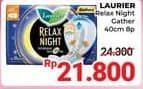 Promo Harga Laurier Relax Night Gathers 40cm 8 pcs - Alfamidi