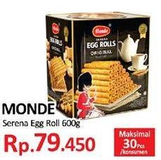 Promo Harga MONDE Serena Egg Roll 600 gr - Yogya