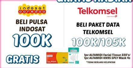 Promo Harga Pulsa Indosat/Paket Data Telkomsel  - Alfamidi
