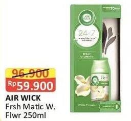 Promo Harga AIR WICK Freshmatic Aerosol White Flowers 250 ml - Alfamart
