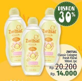 Promo Harga ZWITSAL Natural Baby Cologne Classic 100 ml - LotteMart