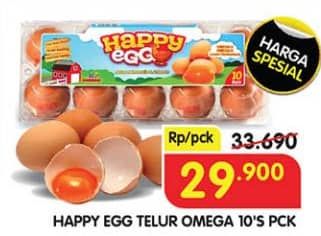 Promo Harga Happy Egg Telur Omega 10 pcs - Superindo