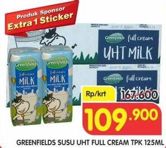 Promo Harga GREENFIELDS UHT Full Cream 125 ml - Superindo