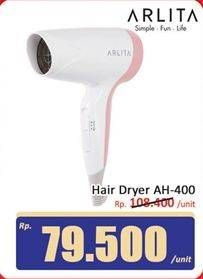 Promo Harga Arlita AH-400 Hair Dryer  - Hari Hari
