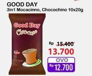 Promo Harga Good Day Instant Coffee 3 in 1 Mocacinno, Chococinno per 10 sachet 20 gr - Alfamart