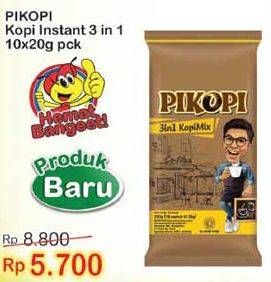 Promo Harga Pikopi 3 in 1 Kopi Mix per 10 sachet 20 gr - Indomaret