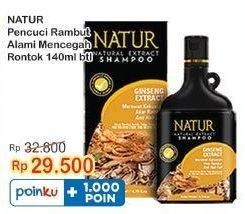 Promo Harga Natur Shampoo Ginseng Extract Anti Hair Fall 140 ml - Indomaret