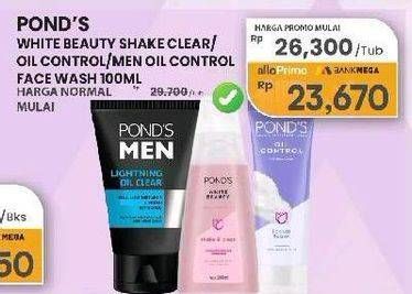 Harga Pond's Clear Solutions Shake & Clean/Pond's Facial Foam/Pond's Men Facial Wash