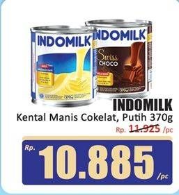 Promo Harga Indomilk Susu Kental Manis Plain, Cokelat 370 gr - Hari Hari