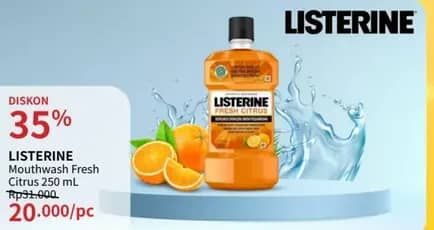 Promo Harga Listerine Mouthwash Antiseptic 250 ml - Guardian