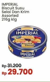 Promo Harga Imperial Biscuit Susu Selai Dan Krim Assorted 216 gr - Indomaret