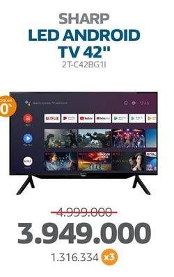 Promo Harga Sharp 2T-C42BG1i | Full HD Android TV 42"  - Electronic City