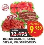 Promo Harga Daging Rendang Sapi Spesial per 100 gr - Superindo